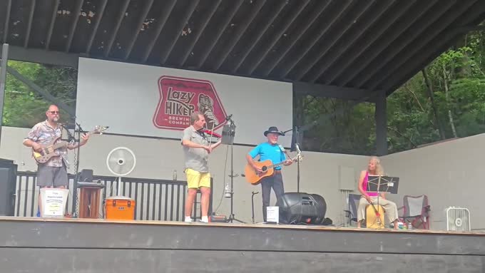 Sweet 'N Sourwood Honey on stage at Lazy Hiker Brewing Company